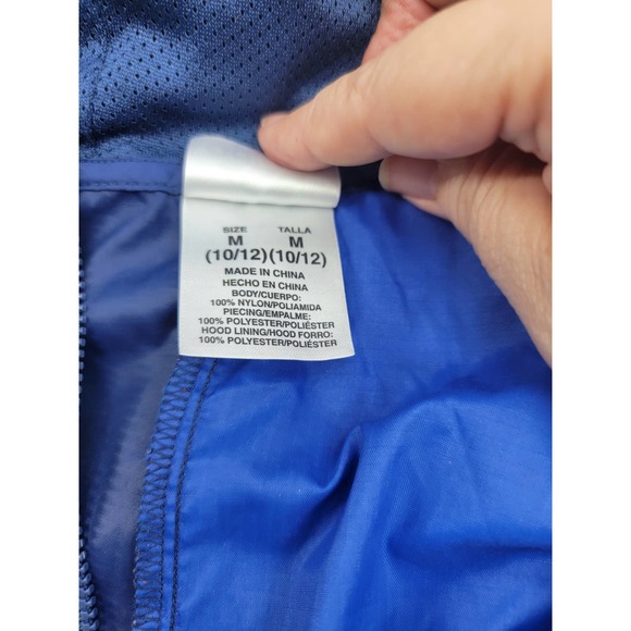 Adidas Youth Windbreaker Hoodie Track Mesh Jacket Accent Size M ( 10/12) - Picture 12 of 12